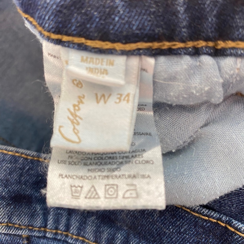 Cotton & Co Mens Dark Wash Straight Leg Denim Jeans‎ W34 L34 - Picture 7 of 8